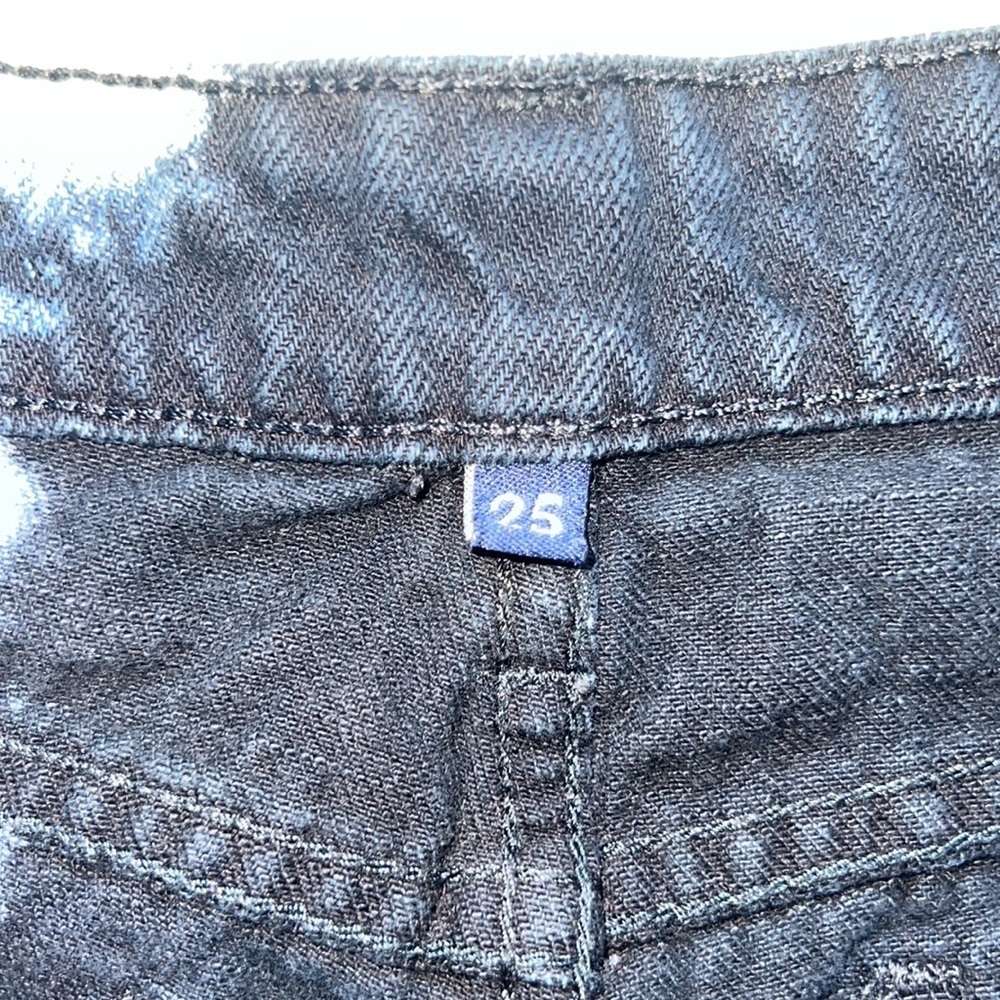 Carmar Dark Denim Tie-Dye Super Short Shorts Size 25 - Picture 4 of 7